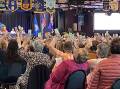 Executive members of the CWA of NSW unanimously vote for greater resources to bring domestic violence under control during day one of their annual AGM, held this year at Coffs Harbour.
