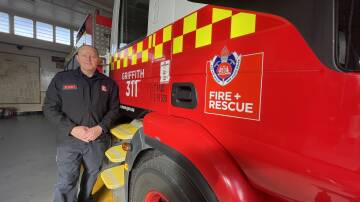 Fire and Rescue Riverina West Zone Commander Steve Evans pictured at the Griffith station. Picture by Allan Wilson